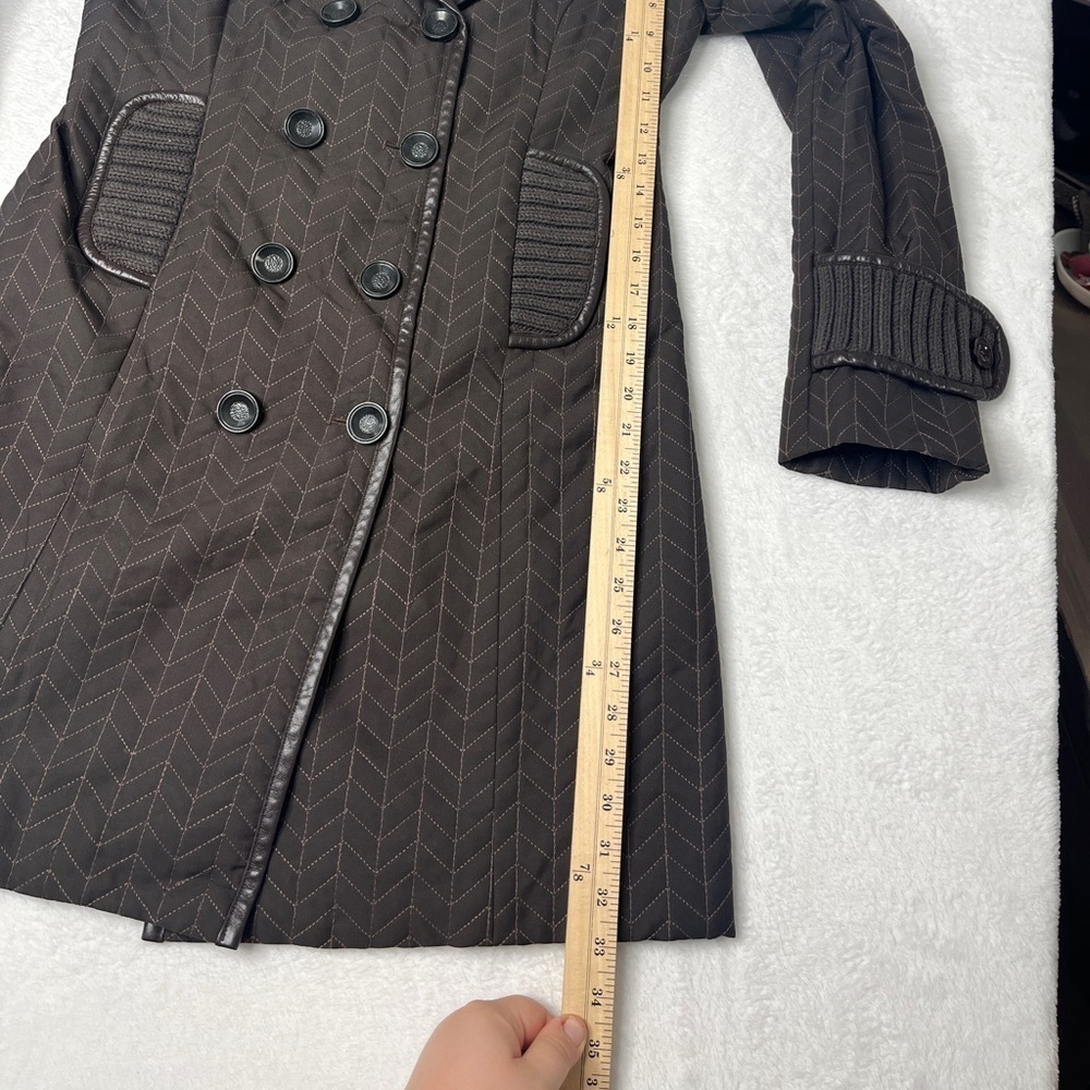 VNTG Cynthia Steffe Quilted Double Breasted Coat Sz Med Preppy 90s Made In USA - Picture 15 of 16